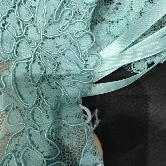 La Femme Lace Open Back Gown - Picture 6 of 8